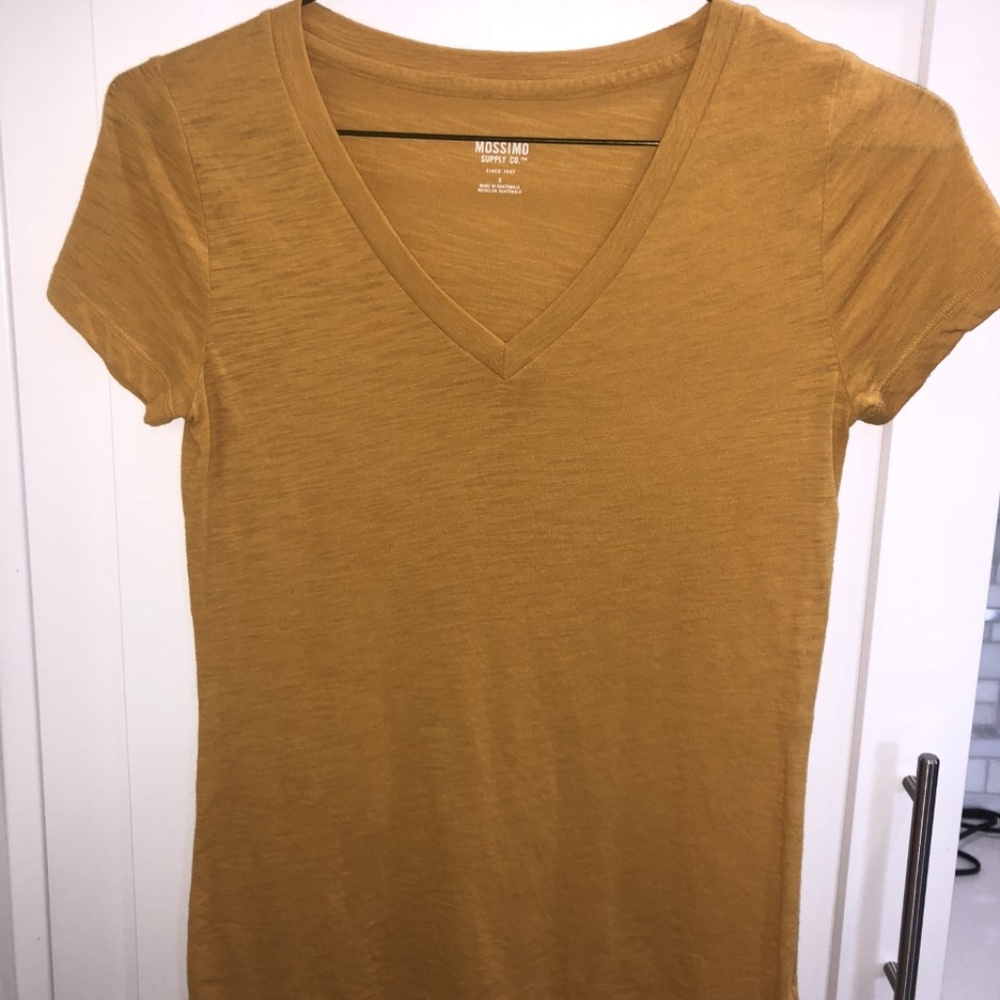 Yellow V Neck Top